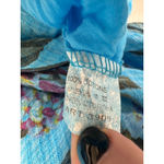 Shyloh Made in Italy Blue Gauzy Gauze Floral Sleeveless Flowy One Size NEW Photo 2