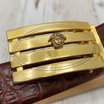 Avanti Medusa Buckle Brown Croc Leather Belt 38-45 Photo 4