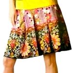 CAbi Ashbury Multi Media Retro Floral A line Skirt Photo 1