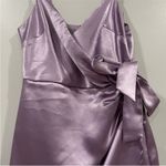 Speechless  Lavender Purple Satin Bow Tie Dress Juniors 3 Photo 2