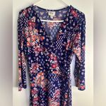 Beige dress women multicolor Size M. Used excellent condition.work office Blue Size M Photo 1