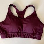 High Impact Maroon Sports Bra Large Bust Push Up Racerback Women's Size XL Purple Photo 0