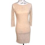 Urban Outfitters Pins and Needles Cream Lace Bodycon Dress S Bridal Mini Photo 1