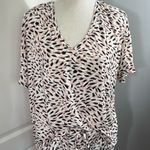 Soma Cool Nights Pink and Black Top and Matching Pants Set. Photo 1