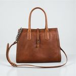 CAVALCANTI Italian Designer Leather Satchel Shoulder Bag Brown Luxury Timeless Photo 0