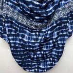 Womens One Piece Tie Dye Halter Bathing Suits Size 20 Lined Stretch Blue & White Photo 8