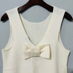 ZARA Women Ecru Sleeveless Back Tie 100% Wool Midi Round Neck Cozy Dress Sz M Photo 12