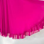 Mac Duggal 55407 High Neck Ruffle Cape Fuchsia (Pink) Chiffon Mini Dress, Size 8 Photo 8