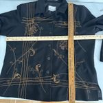 Susan Graver Style Black Embellished Mandarin Collar Blazer Women 1X Elegant Photo 9