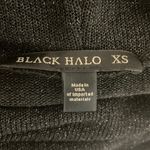 Black Halo  Como Sparkle Black Mini Dress Turtleneck Short Sleeve Body con XS Photo 5