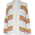 Madewell  Striped Diaz Knit Open‎ Front Cardigan Sweater Photo 0