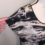 Kensie  Pieces black marble print short sleeve shirt Photo 2