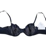 AUDEN Demi Coverage Unlined Bra Size 32B Sheer Cup Underwire Black Adjustable Photo 1