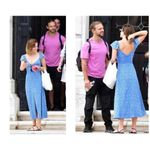 Reformation 💕💕 Baxley Dress ~ Sweetheart Neckline Eve Blue Floral Print 10 NWT Photo 6