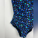 Seekers Australia Black‎ Shaping Blue Green Polka Dot One Piece Bathing Suit Black Size 12 Photo 1