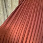 H&M Copper Satin Pleated Accordion Midi Skirt NWT Size 4 Small Photo 4