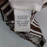 Talbots 6 Y2K Sleeveless Jumper Dress Brown White Geo Sheath Photo 3