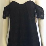 Cotton Candy LA Crochet Lace Black Off Shoulder Dress Photo 0