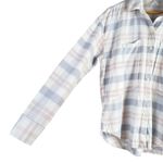 Free People Loveland Plaid Button Down Shirt Top White Pastel Pink Blue, Size XS Photo 8