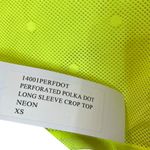 Adam Selman  Sport Perforated Polka Dot Neon Yellow Mesh Crop Top Size XS NEW NWT Photo 11