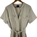 Alex Marie Women's Size 16 Khaki Tan Belt Utility Dress Pockets Linen Blend Photo 8