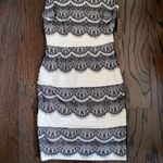 Sangria Cream and Black Lace Sleeveless Dress Photo 1