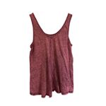 LOL Vintage Tank Top Maroon Sleeveless Lace Pocket Detail Women's Casual Photo 5