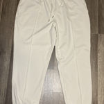 Old Navy Active Powersoft Jogger Pants L Cream High Rise Pockets Ribbed Co Dry Photo 0