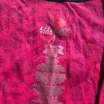Miley Cyrus Y2K Max Azria Pink Heart Print Ribbed Tank Top Sz XL 2000s Punk Rock Photo 4