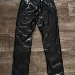 Pretty Little Thing  Women’s Size 8 Black Faux Leather Pants Photo 1