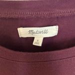 Madewell Cotton Puff-Sleeve Tee in Burgundy / Dark Fig Women's Size Small Photo 3