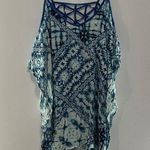 SWIMSUITS For All White/Blue Coverup Size 6/8 White Photo 0