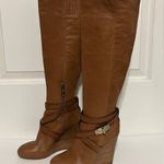BCBGMAXAZRIA BCBMAXAZRIA Remy Wedge Boot Light Brown or Tan 7.5 Photo 0