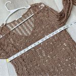 Vintage Crochet Top Brown (s/m) siNita bohemian crochet festival swim cover up Photo 2