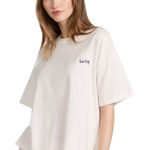 NWT Kerri Rosenthal Off White Boxy Love Artist Wearable Art T Photo 0