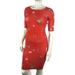 LuLaRoe  XXS Julia Red Orange Fitted Dress Photo 3