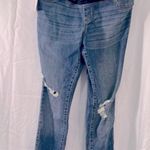 Isabel Maternity Crossover Panel Denim Distressed Skinny Jeans Size 4 Photo 2