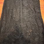 Cache  Black Long Sleeve Mock Neck sheer Dress Photo 5