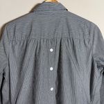 INAE Collection Poplin Woven Long Sleeve Striped Shirt Dress Women's XS Black Photo 11