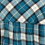 Lane Bryant size 22/24 blue white black plaid button up long sleeve top shirt Photo 2