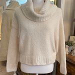 Pilcro  Soft Cream Turtleneck Sweater Photo 4