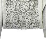 J.Crew  Collection Lady Lace Popover Heather Gray Merino Wool Sweater Size Small Photo 6