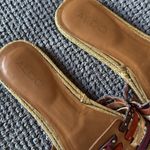 ALDO Gold Multicolor Woven Slip-On Flat Sandals Size 7 Photo 4