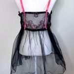 Mesh and Lace Black Ballerina Babydoll Slip Size 3X Photo 3