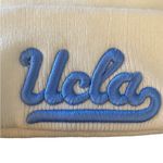 UCLA White Cuffed Ribbed Knit beanie UCLA script logo Light blue embroidered Photo 1