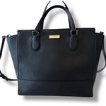 Kate Spade Laurel Way Hadlee Black Saffiano Leather Tote Crossbody Bag Photo 0