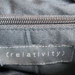 Relativity black tan straw rosette carryall beach bag Photo 3