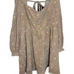 SheIn MOD Plus Floral Print Sweetheart Neck Lantern Sleeve Dress Sz 4XL in apric Photo 0