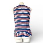Tommy Hilfiger  peplum Tank Top Blue and Red Striped SMALL Photo 4