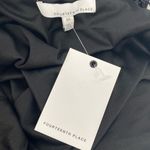 Fourteenth Place NWT Black Metallic Slit Hem Midi Dress Size Large Holiday Sexy Photo 7